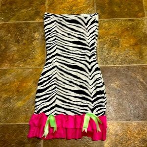 DIY animal print party dress. Size small